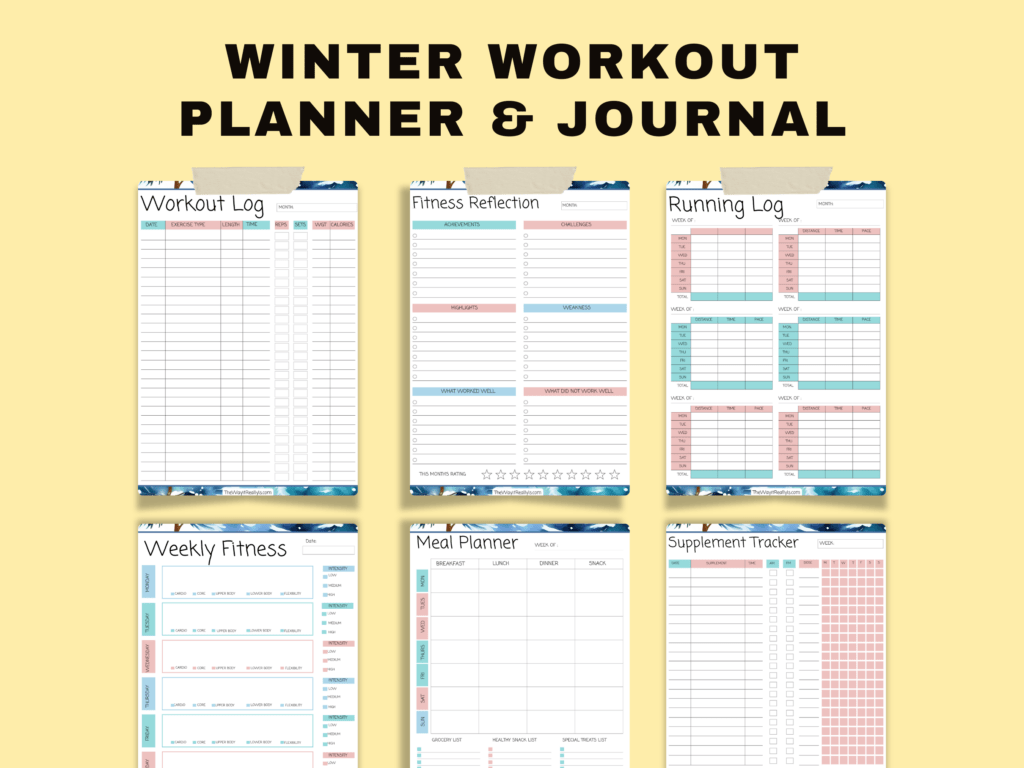 Fitness Planner Printable ,Workout Planner ,Fitness Journal