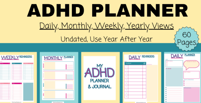 Printable ADHD Planner Digital ADHD Planner