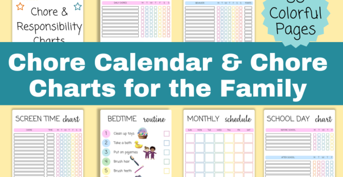 Chore Calendar and Chore Charts for the Family